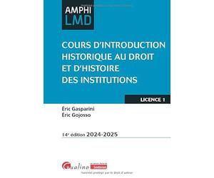 Cours d'introduction historique au droit et d'histoire des institutions