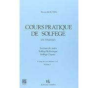 BOUTIN PIERRE - COURS PRATIQUE DE SOLFEGE VOL.1