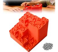 Course à Billes Hilbert Curve imprimée en 3D, Labyrinthe Fractal en Boucle sans Fin avec Billes en Acier, Jouet de Bureau mathématique Fractal et Art cinétique, soulagement du Stress (Orange*1)
