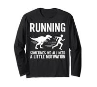 Course Amusante, Nous Avons Tous Besoin d'un Peu de Motivation pour Faire du Jogging Manche Longue