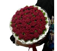 Course Crochet Roses | Couverture De Bouquet Souple Pliable Fait À La Main | Lit Respirant pour La Décoration De Lit De Lit pour La Maison Nursery Room De Mariage