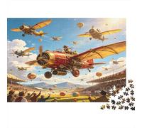 Course de dirigeables Vintage Puzzle 1000 Pièces Puzzle pour Adultes Papier Scène de Stade Détente Cadeau Familial 70x50cm/1000pcs