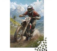 Course de Moto Hors Route 1000 Pièces Carton Extra Épais Puzzle Premium pour Adultes Défi Éducatif Belle Décoration Pack De Valeur 52x38cm/1000pcs