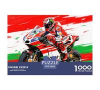 Course de Moto Puzzle en Bois Imperméable DIY Puzzles De 1000 Pièces pour Adultes Coloré De Décoration pour La Maison