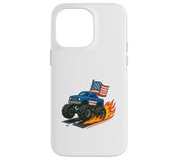 Course de Pompiers Patriotique Monster Truck Coque pour iPhone 14 Pro Max