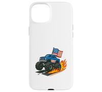 Course de Pompiers Patriotique Monster Truck Coque pour iPhone 15 Plus