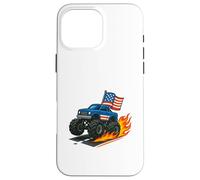 Course de Pompiers Patriotique Monster Truck Coque pour iPhone 16 Pro Max