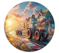 Course de tracteurs Jigsaw Puzzle Jeu Difficile pour Les 1000 Piece Scène de Fantaisie Rurale Puzzle Jouet Éducatif Divertissement Créatif pour Adultes 1000pcs (67.5x67.5cm)