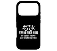 Course de vélo de Natation Pourquoi être Bon dans Un Sport ? Triathlète Triathlon Coque pour iPhone 17 Pro