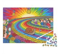 Course d'escargot Derby Folie Puzzle en Bois Imperméable Puzzles De 1000 Pièces pour Adultes Cadeaux Coloré Jeux Éducatifs
