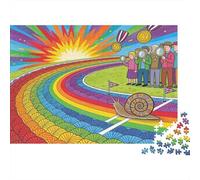 Course d'escargot Derby Folie Puzzle en Bois Imperméable Puzzles De 1000 Pièces pour Adultes Cadeaux Défi Et Casse-tête De Décoration pour La Maison