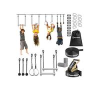 Course D'obstacles Ninja pour Enfants, 7 obstacles Parcours D'escalade, Barres Trapèze, Anneaux, Corde à Grimper