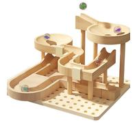 Course en marbre en bois - Course en marbre - Puzzle en bois - Labyrinthe de marbre pour adultes - Track en marbre - Kit de modèle de montagnes russes - Jeu de construction 3D