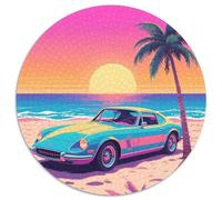 Course en mer 1000 Pièces Puzzle Rond Classiques Cool Difficile Impossible Cadeau Unique pour Adultes Et Enfants 1000pcs (67.5x67.5cm)