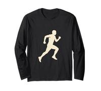 Course Silhouette Marathon Runner Track Manche Longue