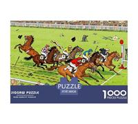 Courses de Chevaux Britanniques Puzzle en Bois Imperméable DIY Puzzles De 1000 Pièces pour Adultes Coloré De Décoration pour La Maison