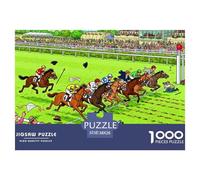 Courses de Chevaux Britanniques Puzzle en Bois Imperméable DIY Puzzles De 1000 Pièces pour Adultes Impossible Jeux Éducatifs