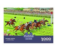 Courses de Chevaux Britanniques Puzzle en Bois Imperméable Puzzles De 1000 Pièces pour Adultes Cadeaux Impossible Jeux De Stimulants