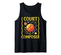 Court Composer Basketball Art Moderne Rétro Signal Design Débardeur