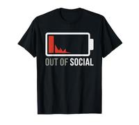 Court D'energie Sociale Recharge D'introverti Mode Hors T-Shirt