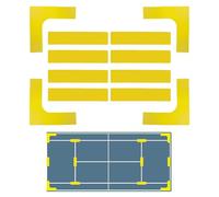 Court Line Kit de marqueurs de ligne de pickleball pour extérieur, marqueurs antidérapants pour tennis, accessoires d'entraînement sportif pour allée, salle de sport, parc, pelouse, volley-ball et