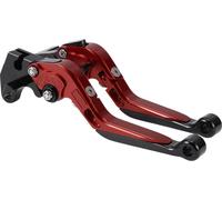 Court Long Frein Embrayage Leviers pour Yamaha MT125 14-21 6 Position Réglable Moto Guidon Frein Levier Aluminium Alliage Rouge Poignée Noir Fin