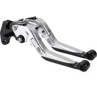 Court Long Frein Embrayage Leviers pour Yamaha MT125 2014-2021 6 Position Moto Guidon Frein Levier Aluminium Alliage Argentée Poignée Noir Fin