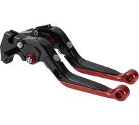 Court Long Frein Embrayage Leviers pour Yamaha MT125 2014-2021 6 Position Réglable Moto Guidon Frein Levier Aluminium Alliage Noir Poignée Rouge Fin