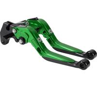 Court Long Frein Embrayage Leviers pour Yamaha MT125 2014-2021 6 Position Réglable Moto Guidon Frein Levier Aluminium Alliage Vert Poignée Noir Fin