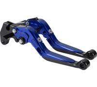 Court Long Frein Embrayage Leviers pour Yamaha MT125 2014-21 6 Position Réglable Moto Guidon Frein Levier Aluminium Alliage Bleu Poignée Noir Fin
