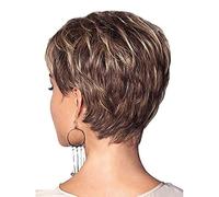 Court naturel Blond perruque de cheveux humains courte Blonde perruques pour les femmes Pixie couche Cut perruque Blonds mixte courte couche, Cut perruques court élégant couche Fluffy perruque