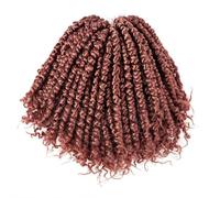 Court Passion Twist Cheveux Pré-torsadés Cheveux Crochet Tresses Crochet Cheveux Passion Twist Synthétique Exte