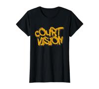 Court Vision Graffiti Typographie Design T-Shirt Graphique avec Valeur