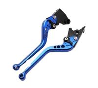 Courte De Frein d'embrayage Leviers Réglables pour Suzuki pour GSXR750 1996 1997 1998 1999 2000-2003 pour GSXR1000 2001-2004 GSXR 750 1000 Levier d'embrayage De Frein(Long Blue)
