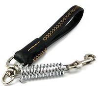 Courte laisse en cuir de 50 cm à ressort pour chiens et chats au design innovant avec poignée en cuir