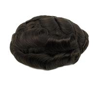 Courte Perruque pour Homme Nouvelle perruque en dentelle suisse - Cheveux humains en dentelle autour de la perruque en PU for hommes Toupee invisible for ligne de cheveux 130% de densité de cheveux Ho