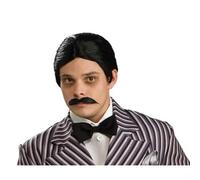 Courte Perruque pour Homme Perruques synthétiques droites à cheveux courts avec raie latérale for hommes, perruque d'Halloween Homme Perruque Synthétique (Noir)