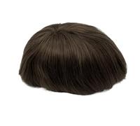 Courte Perruque pour Homme Prothèse capillaire en dentelle PU for hommes, toupet, cheveux humains indiens, durables et respirants, livraison directe, Mono Lace Homme Perruque Synthétique (4#)