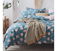 Courtepointes, Draps, Taies, Quatre Pièces De Haute Qualité 100% Coton Longues Fibres, Simple Et Souple élégant Matte, Dortoir étudiants Résistant à L'humidité (Borip,2,0 m Bett)