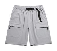 Courtes Short Décontracté Respirant pour Homme Coupe Ample Jambes Droites Parfait Randonnée Estivale Et Marche Athlétique Confortable Usage Quotidien Vêtements Bermuda Sport Ete (Grey, M)