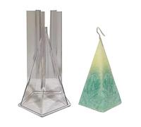 courti Moules pour Bougies en Plastique en Forme de Pyramide pour Faire Vos Propres Bougies - Idéal pour Les Bougies Faites Maison