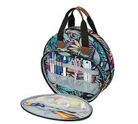 courti Sac à Broder, Sac de Transport Circulaire Portable pour kit d'outils de Point de Croix et Projet de Broderie pour débutants ou Amateurs de Broderie, Organisateur Portable, 40 x 31 x 4