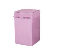 Courtieyeardceastea Housse de protection pour machine à laver et sèche-linge automatique pour maison, hôtel, salle de bain, toilettes, accessoires en tissu argenté, S, Rose L, L, comme description