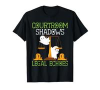 Courtroom Shadows Legal Echos Scary Lawyer Halloween T-Shirt