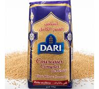 Couscous Dari Complet | Semoule Complète Traditionnelle | Saveur Authentique & Nutrition Optimale -1kg
