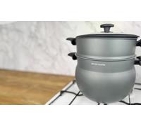 Couscoussier 10L d Arthur Martin en aluminium gris mat