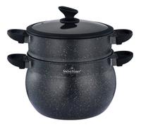 Couscoussier 20cm 5,5L tous feux dont induction Lausanne Collection Noir Swiss Haus SH-CCP20M