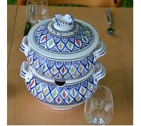 Couscoussier Bakir bleu - Grand modèle