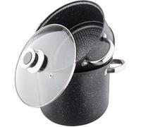 Kamberg - Couscoussier / Cuit Vapeur / Faitout 3 en 1 - Diamètre 24 cm - 8 Litres - Acier Inoxydable Haute Qualité - Tous Feux dont Induction - Revêtement Type Pierre - Sans PFOA - 0008122