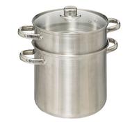 Couscoussier en Acier Inoxydable de haute qualité capacité 8 litres D 22 cm - -
